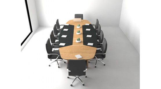 Oval Kesim Toplantı Masası